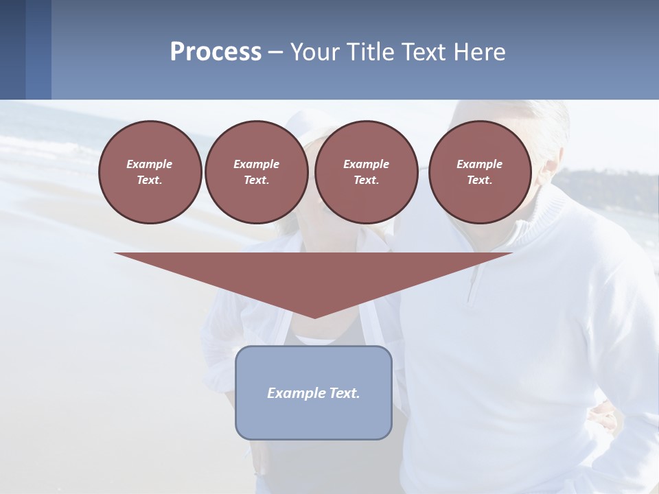 Elderly Man And Woman By The Sea PowerPoint Template