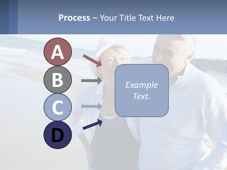 Elderly Man And Woman By The Sea PowerPoint Template