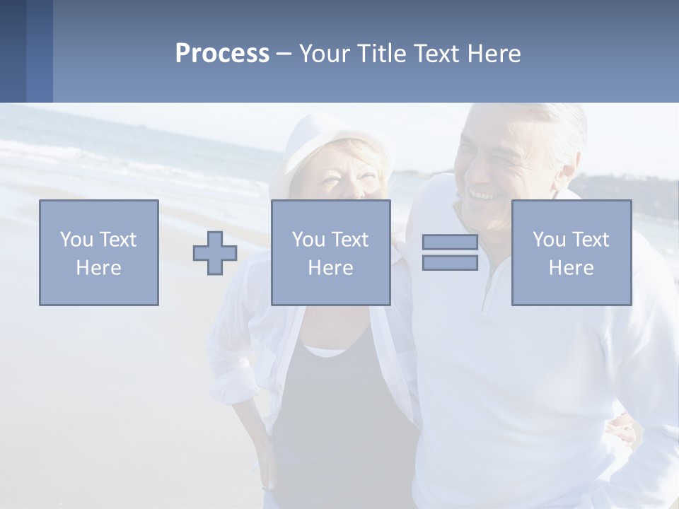 Elderly Man And Woman By The Sea PowerPoint Template