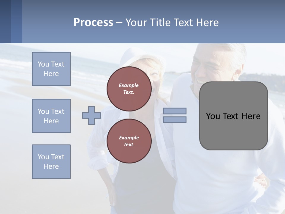 Elderly Man And Woman By The Sea PowerPoint Template