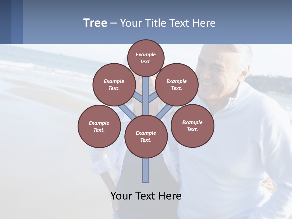 Elderly Man And Woman By The Sea PowerPoint Template