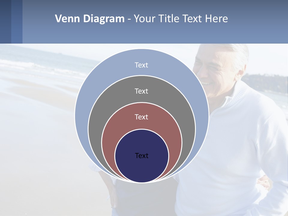 Elderly Man And Woman By The Sea PowerPoint Template
