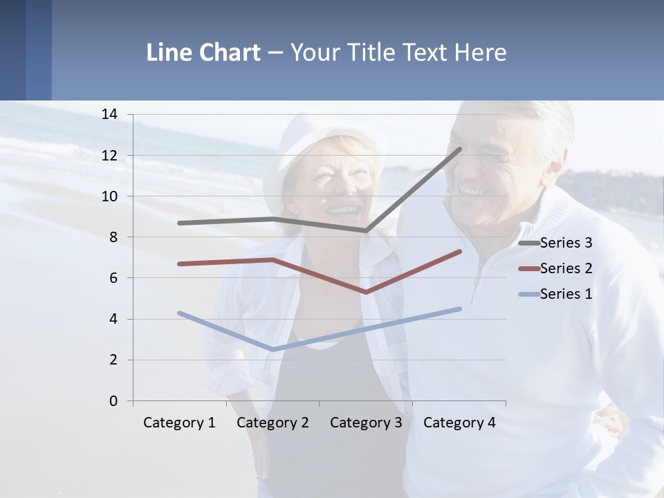 Elderly Man And Woman By The Sea PowerPoint Template