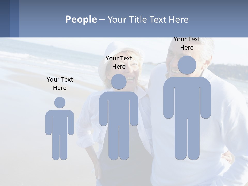 Elderly Man And Woman By The Sea PowerPoint Template