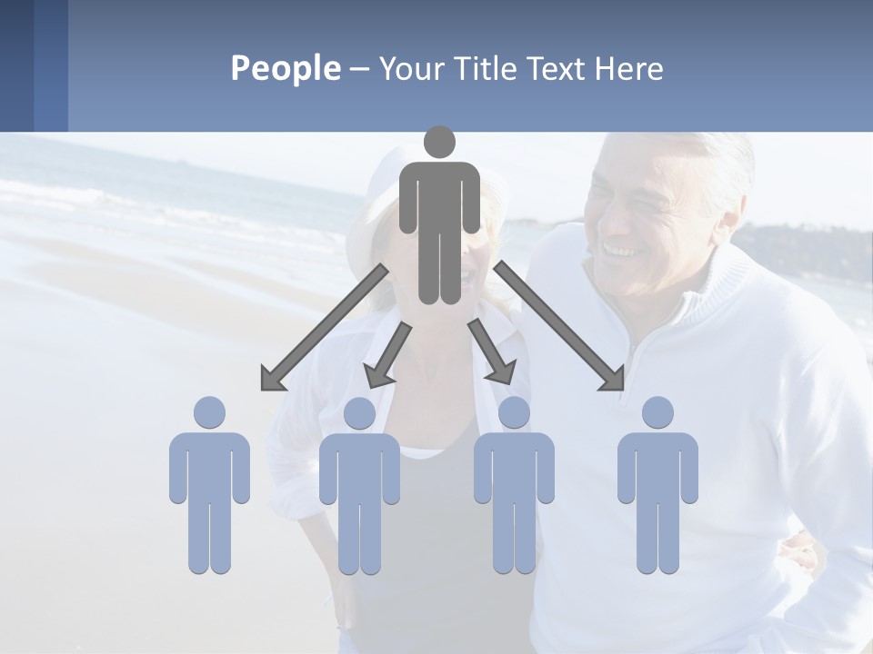 Elderly Man And Woman By The Sea PowerPoint Template