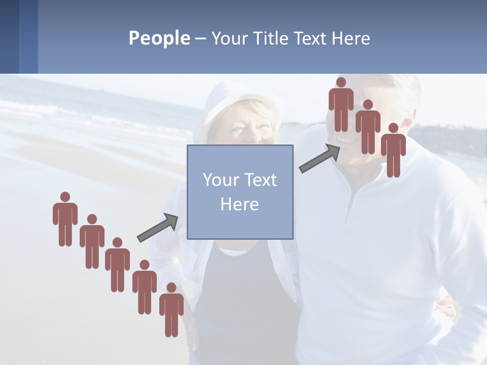 Elderly Man And Woman By The Sea PowerPoint Template