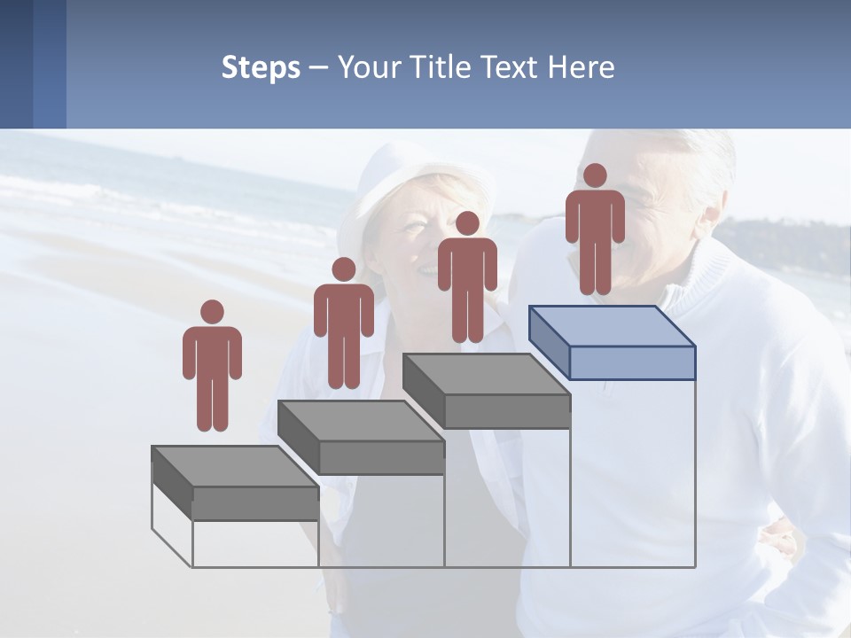 Elderly Man And Woman By The Sea PowerPoint Template