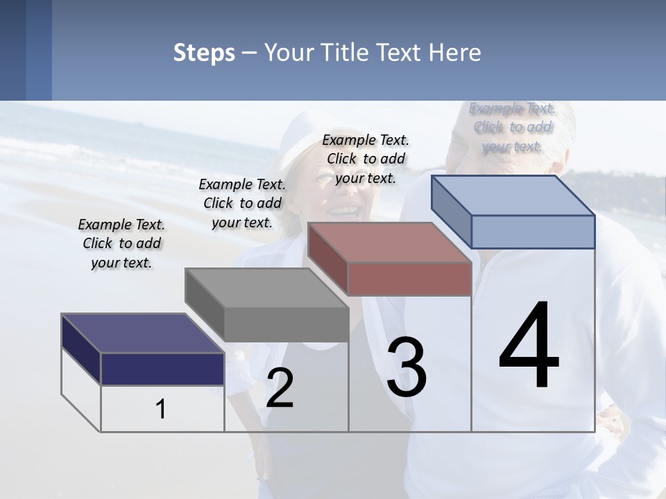 Elderly Man And Woman By The Sea PowerPoint Template