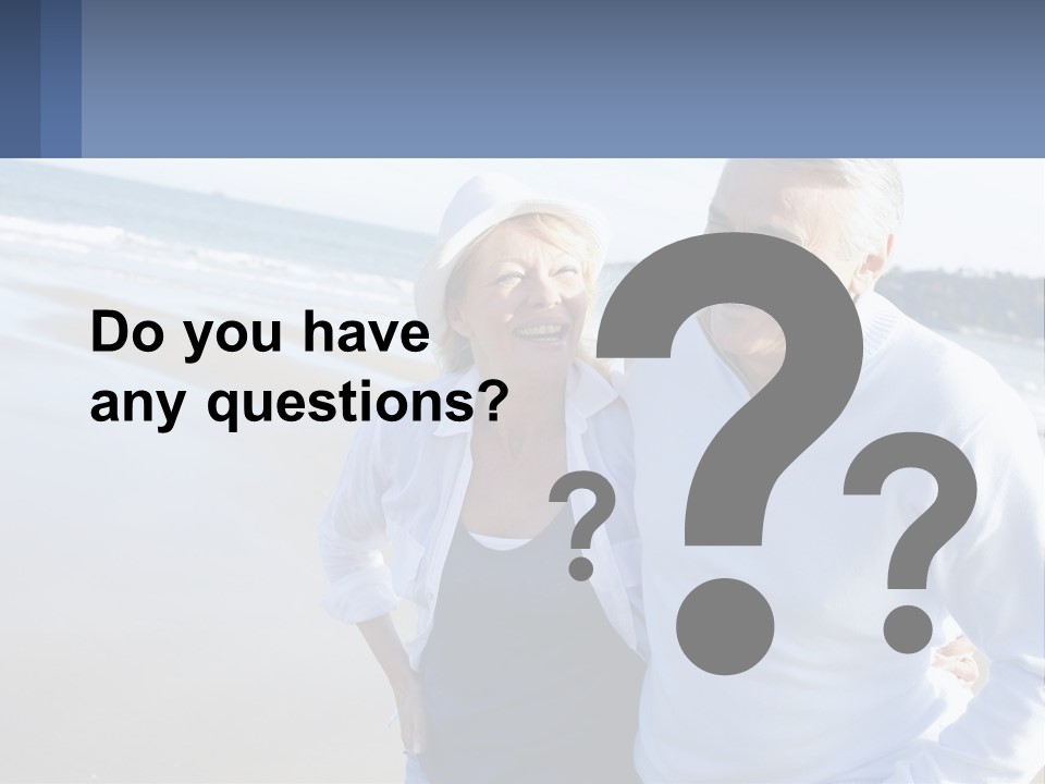 Elderly Man And Woman By The Sea PowerPoint Template