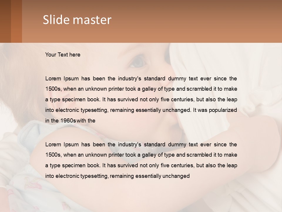 Mom Breastfeeds Baby PowerPoint Template