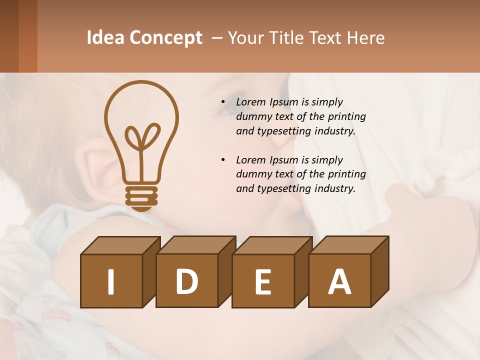 Mom Breastfeeds Baby PowerPoint Template