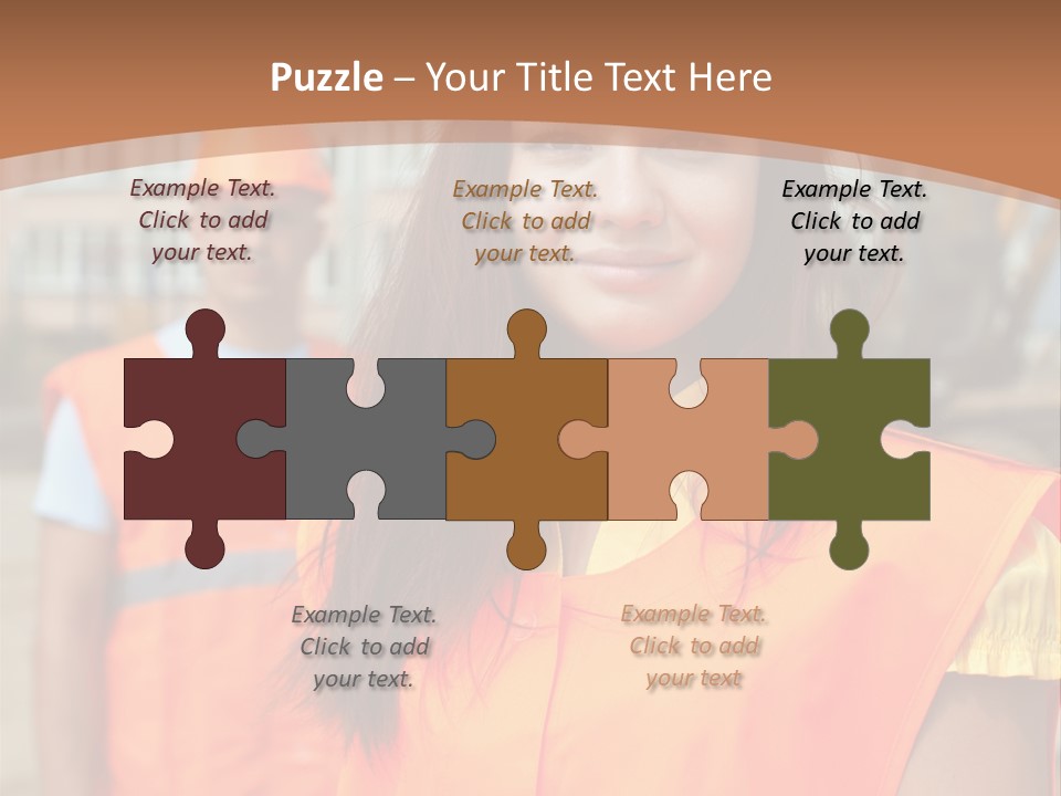 Workers In Vests PowerPoint Template