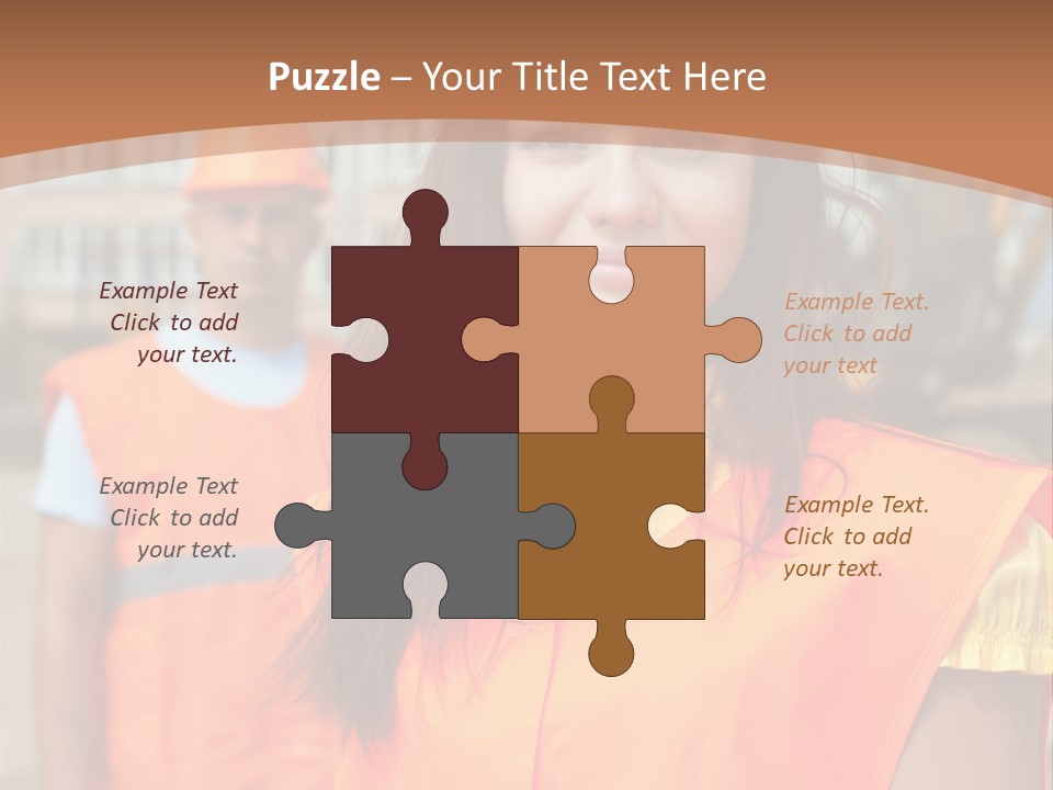 Workers In Vests PowerPoint Template