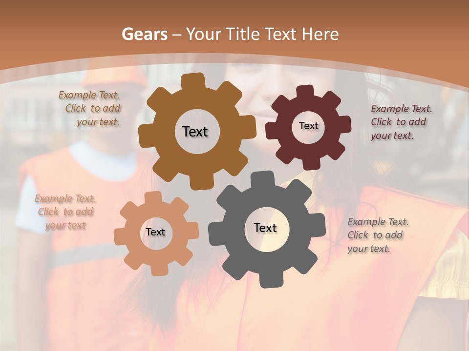 Workers In Vests PowerPoint Template