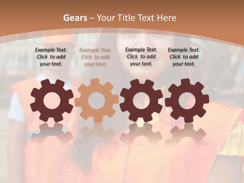 Workers In Vests PowerPoint Template