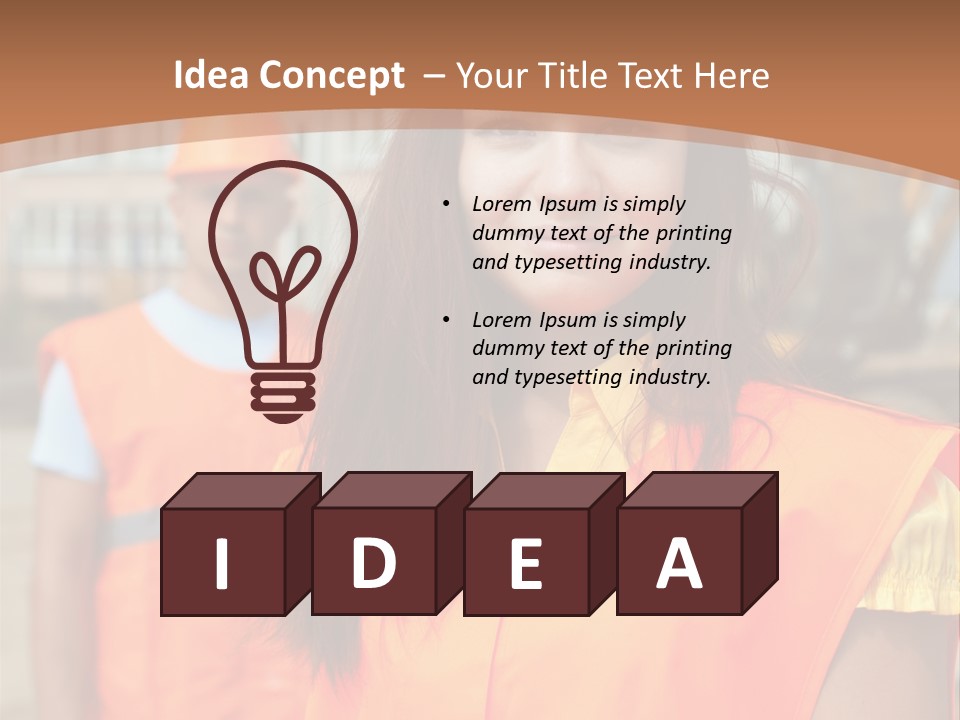 Workers In Vests PowerPoint Template