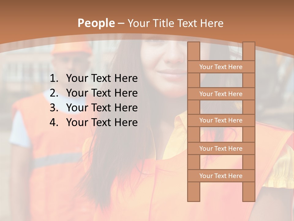 Workers In Vests PowerPoint Template