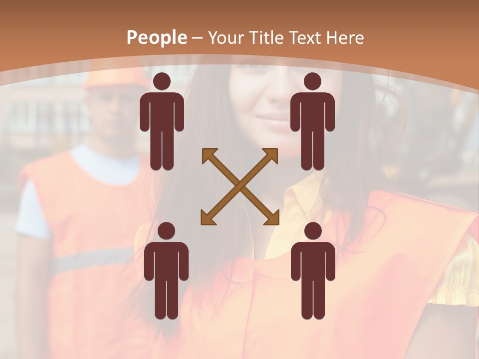 Workers In Vests PowerPoint Template