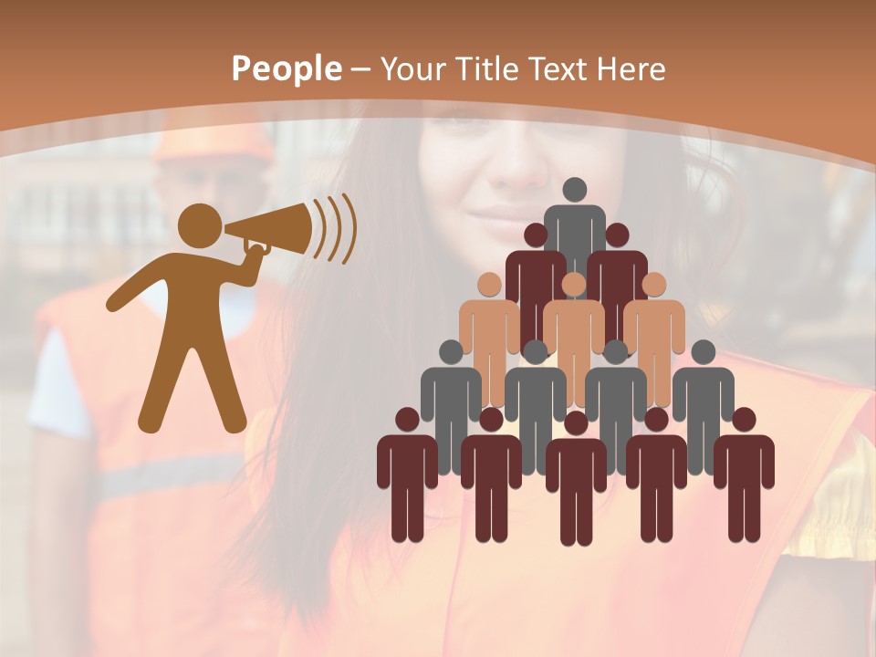 Workers In Vests PowerPoint Template