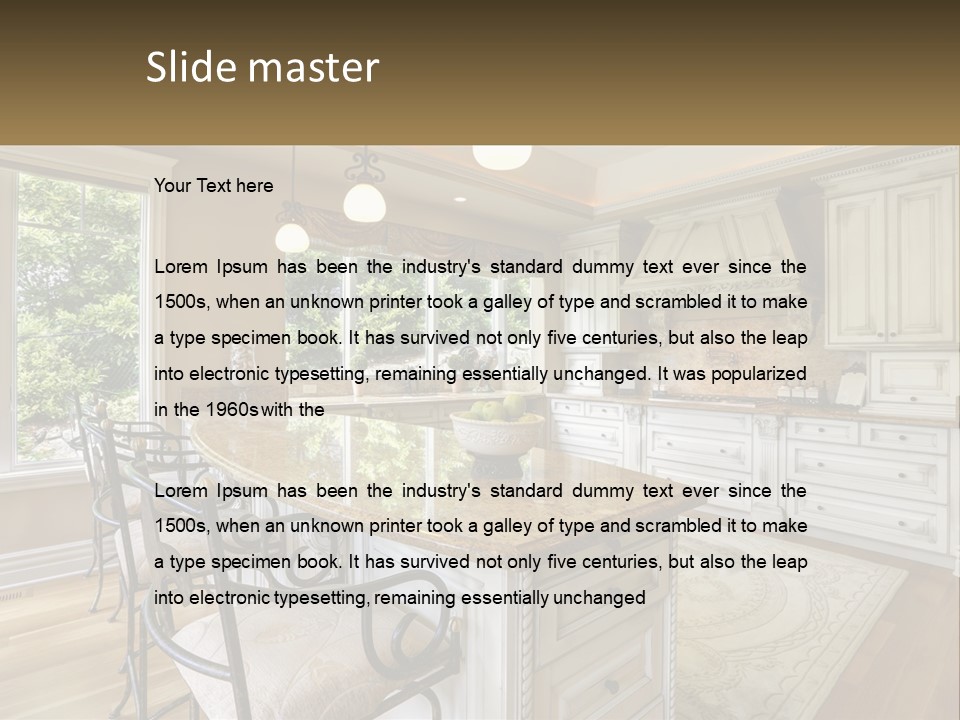 Classic Kitchen Interior PowerPoint Template