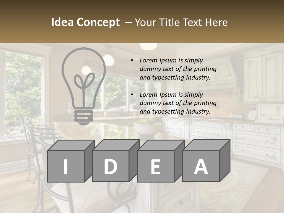 Classic Kitchen Interior PowerPoint Template