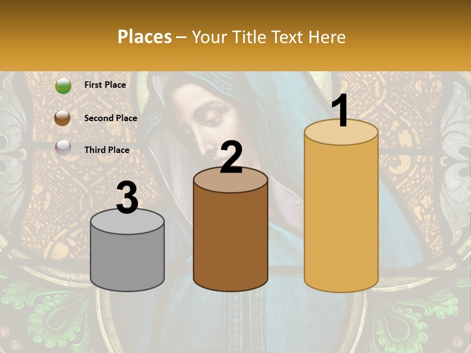 Painting On Glass In A Church PowerPoint Template