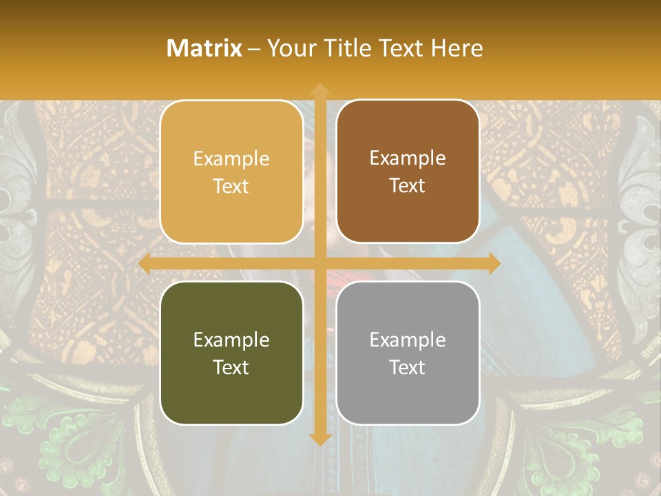 Painting On Glass In A Church PowerPoint Template