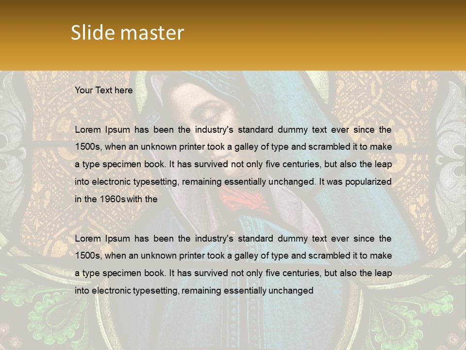 Painting On Glass In A Church PowerPoint Template