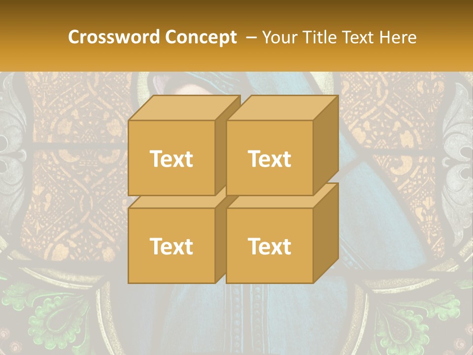 Painting On Glass In A Church PowerPoint Template