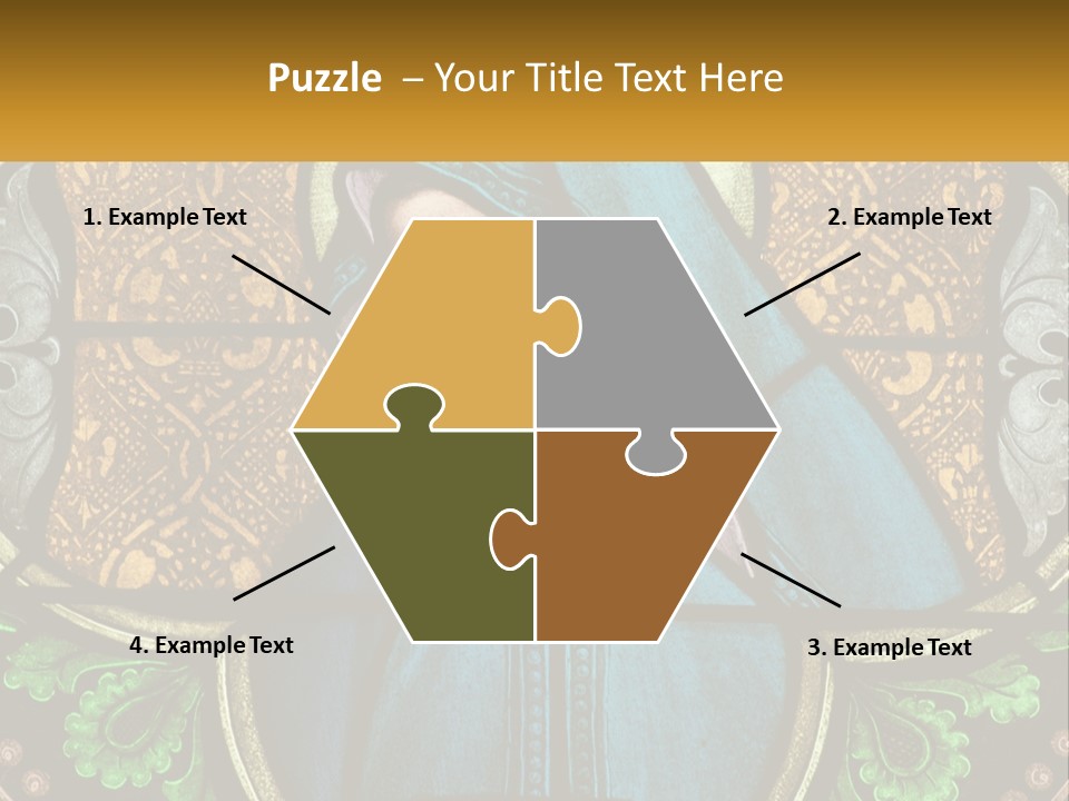 Painting On Glass In A Church PowerPoint Template