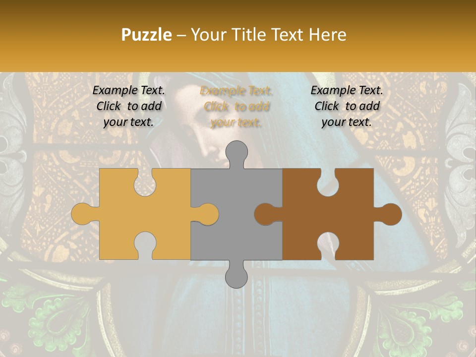 Painting On Glass In A Church PowerPoint Template