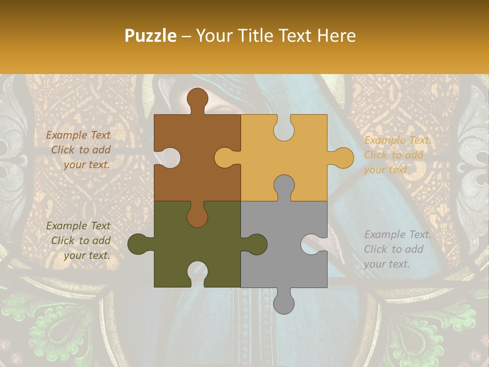 Painting On Glass In A Church PowerPoint Template