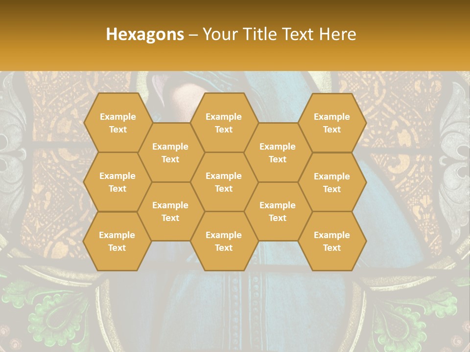 Painting On Glass In A Church PowerPoint Template