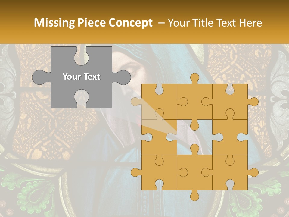 Painting On Glass In A Church PowerPoint Template