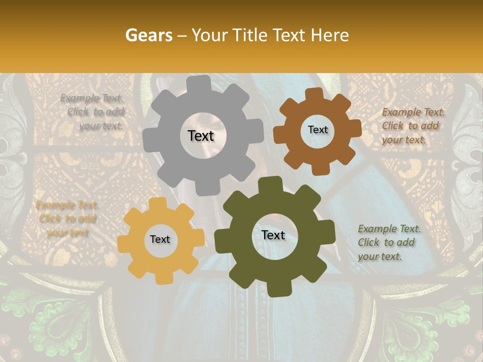 Painting On Glass In A Church PowerPoint Template