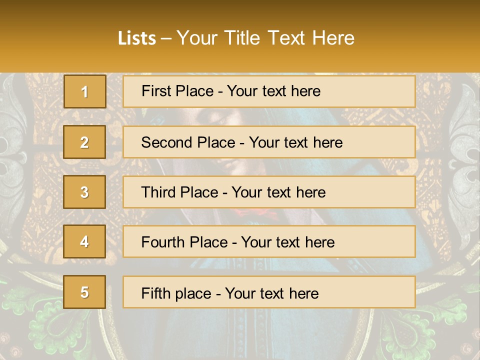 Painting On Glass In A Church PowerPoint Template