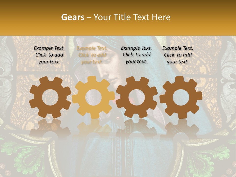 Painting On Glass In A Church PowerPoint Template