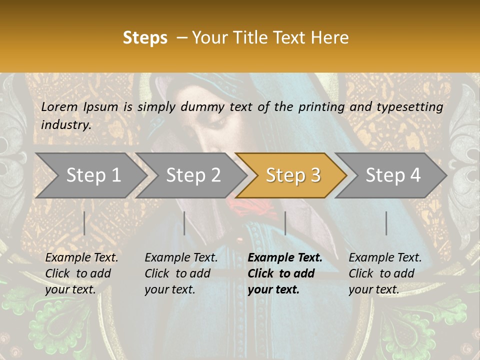 Painting On Glass In A Church PowerPoint Template