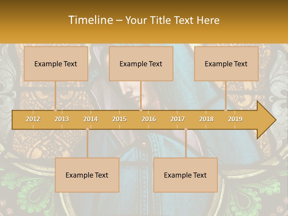 Painting On Glass In A Church PowerPoint Template