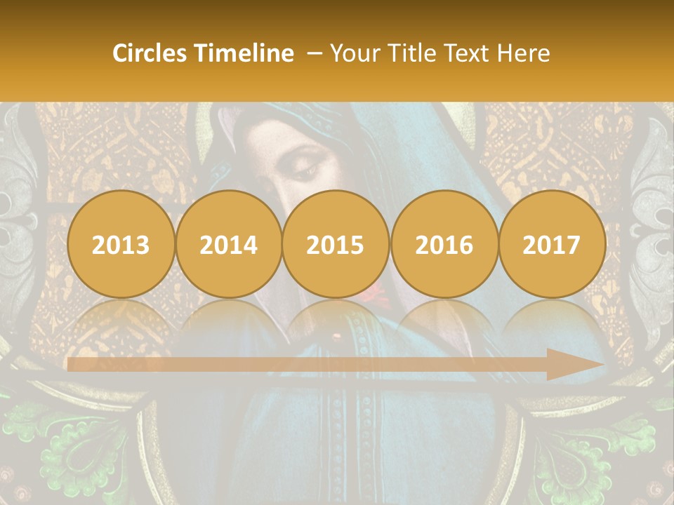 Painting On Glass In A Church PowerPoint Template