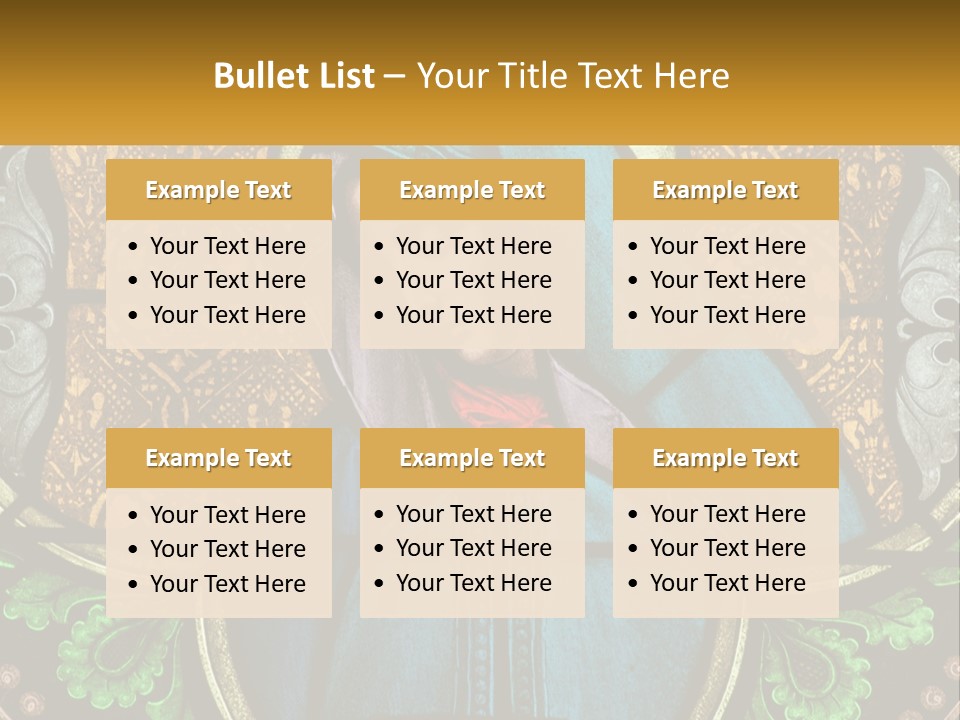 Painting On Glass In A Church PowerPoint Template