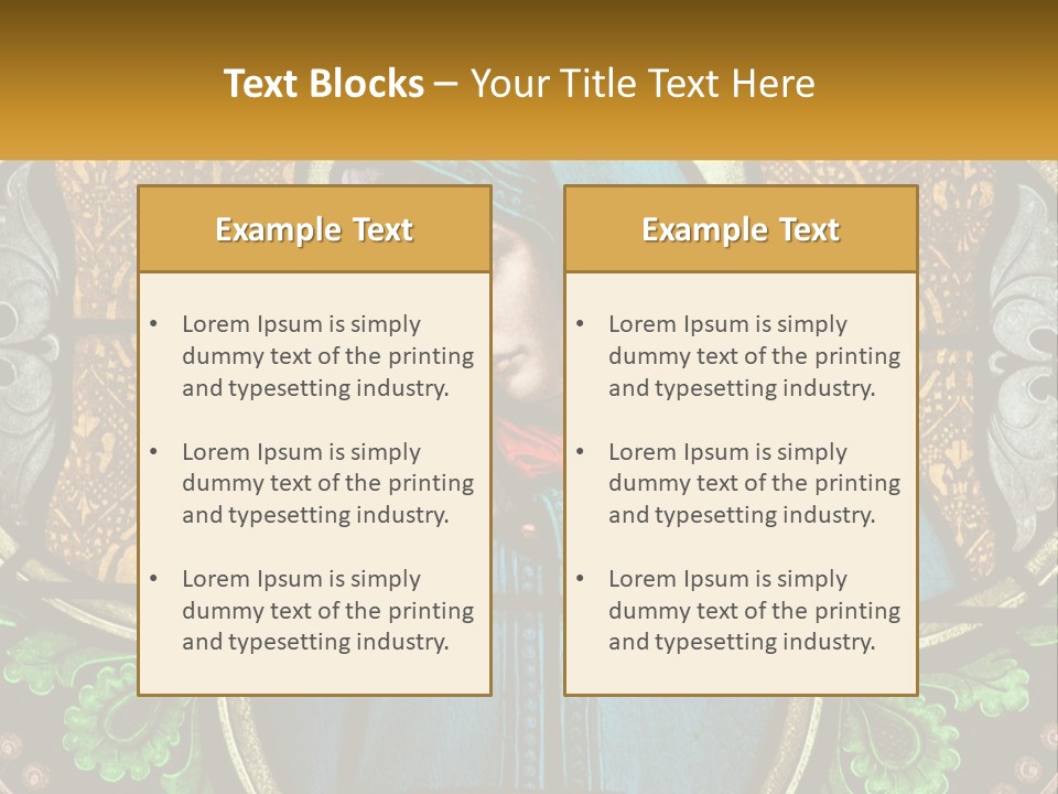 Painting On Glass In A Church PowerPoint Template