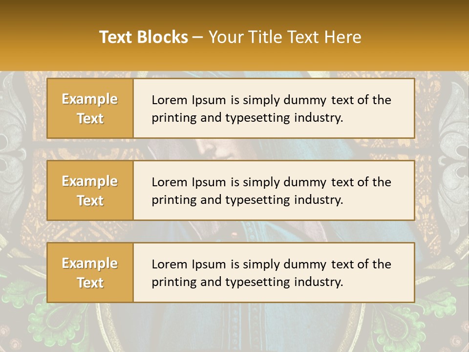 Painting On Glass In A Church PowerPoint Template