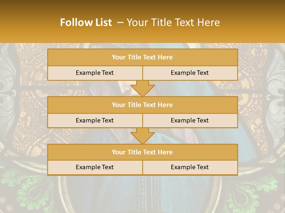 Painting On Glass In A Church PowerPoint Template