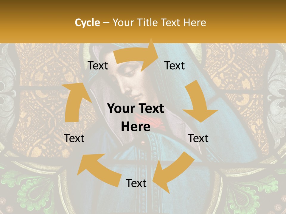 Painting On Glass In A Church PowerPoint Template