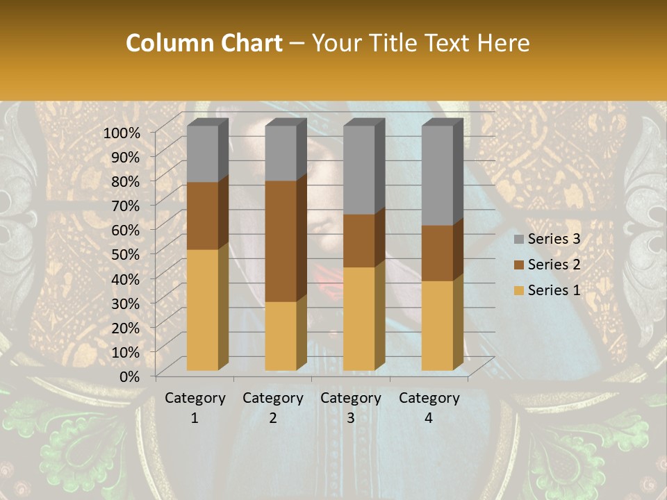 Painting On Glass In A Church PowerPoint Template