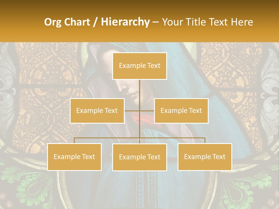 Painting On Glass In A Church PowerPoint Template