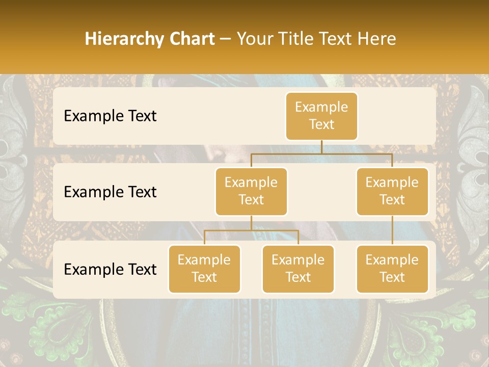 Painting On Glass In A Church PowerPoint Template
