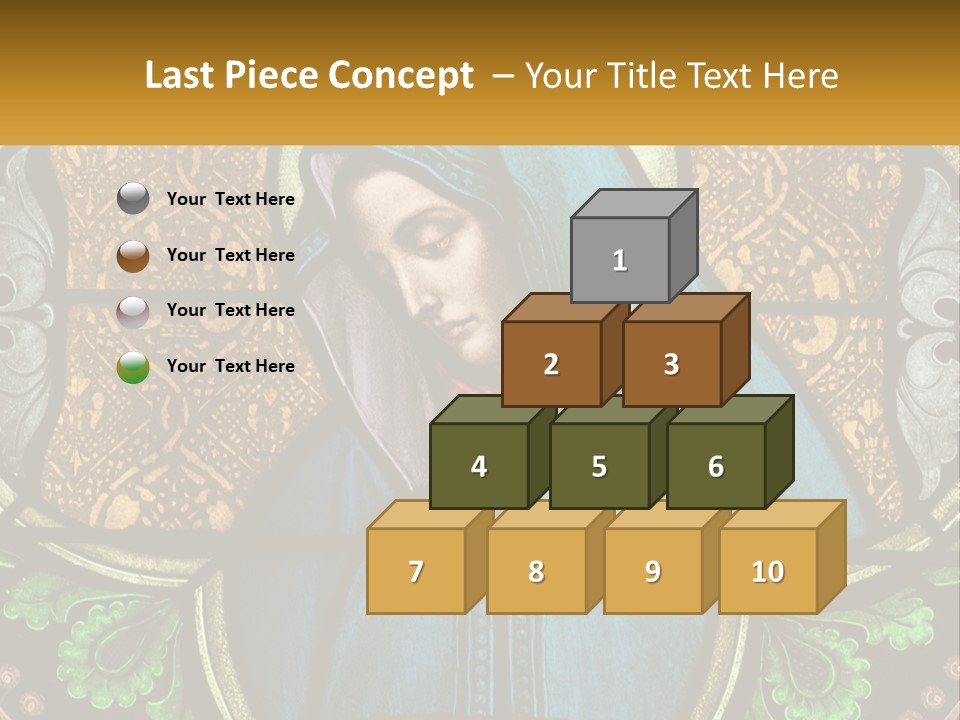 Painting On Glass In A Church PowerPoint Template