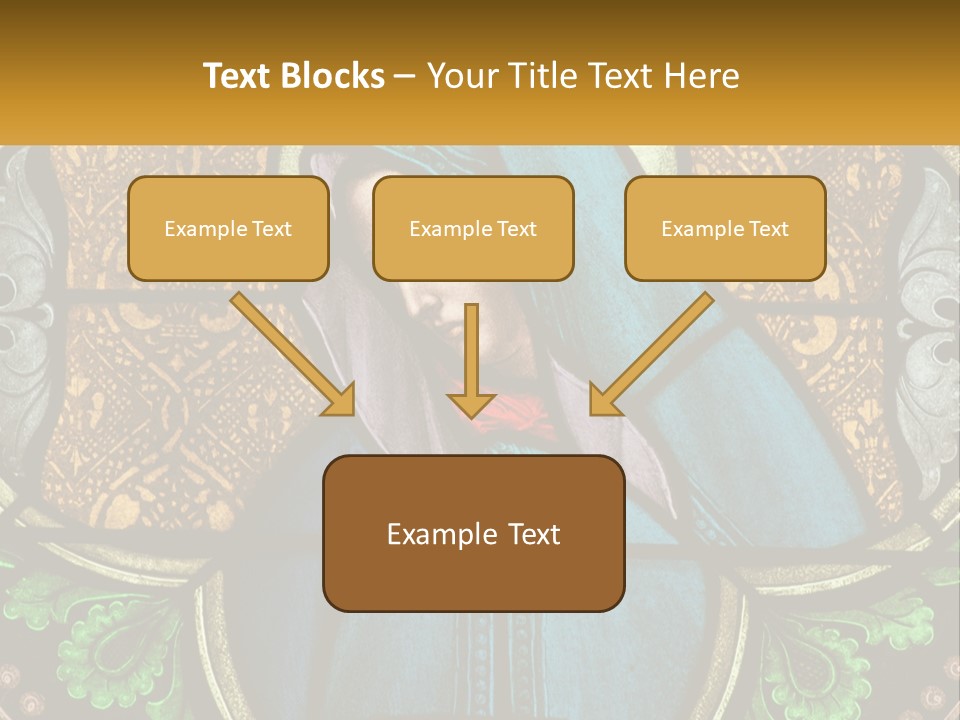 Painting On Glass In A Church PowerPoint Template